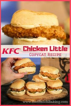 the chicken little copycat recipe is ready to be eaten and put on display for everyone to enjoy