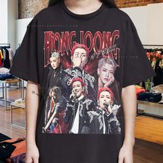 Hongjoong Ateez Kpop Graphic Shirt Tee Tshirt, Vintage Ateez Kpop Shirt Gift for her, Kpop shirt, Kpop Graphic Shirt, Kpop Sweatshirt 💌 Unisex Heavy Cotton Tee 5000 Medium fabric (5.3 oz/yd² (180 g/m Classic fit Runs true to size 100% cotton (fiber content may vary for different colors) Tear-away label ------------------------------ 💌 CARE INSTRUCTIONS 💌 .: Machine wash: Gently Cycle, Warm (Max 40C or 105F) .: Non-chlorine: bleach as needed. .: Tumble dry: medium. .: Do not iron. .: Do not dr Kpop Graphic Tees, Kpop Crew Neck Top For Concerts, Kpop Style Screen Print Tops For Concert, Kpop Style Tops With Screen Print For Concerts, Kpop Graphic Print Top For Concerts, Kpop Style Graphic Print Top For Concerts, Kpop Style Cotton T-shirt For Concerts, Kpop Sweatshirt, Kpop Graphic