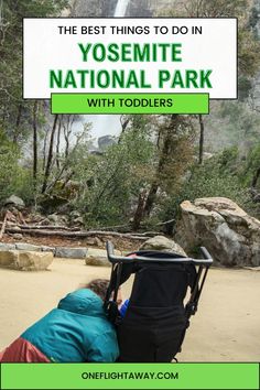 the yosemite national park with text overlay that reads, the best things to do in yosemite national park with toddlers