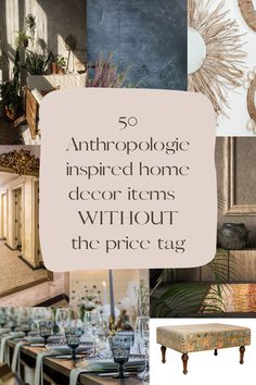 an assortment of antique inspired home decor items with the price tag on top and below