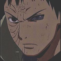 the face of an anime character with blue eyes and black hair, looking to his left