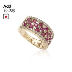 in stock Zirconia Rings, Cubic Zirconia Rings, Band Ring, Band Rings, Cubic Zirconia, Red And White, New York, Band, Sterling Silver