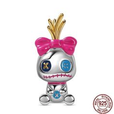 925 Sterling Silver Lilo & Stitch Scrump Charm for Necklace or Bracelet  Item unbranded and are compatible with all popular European brands including snake style bracelets and bangles. The charms have a hole diameter size of 4.5mm-4.6mm. Please have a look at the other items in our store. All of our items would make ideal gifts for any celebration Brand: Unbranded Jack Y Sally, Cat Footprint, Beaded Angels, Charms Pandora, Bracelet Pandora, Silver Cat, Pandora Bracelet Charms, Pandora Style, Bracelet Diy