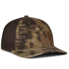 Profile: StructuredMaterial: Canvas Camo Front Panels, Mesh Back PanelsClosure Type: Plastic SnapSizes: One size fits most The Canvas Camo Hat with Mesh Back is perfect for any outdoor adventure. The canvas camo front panels and mesh back panels provide a rugged look. The structured slight pre-curved visor and plastic snap closure provide a comfortable fit. The contrast construction stitch adds a touch of style to the hat. Adjustable Brown Hat For Hiking, Adjustable Brown Hats For Hunting, Casual Brown Hat For Hunting, Casual Brown Hunting Hat, Brown Outdoor Cap, Brown Cap For Outdoor Activities, Brown Hiking Cap, Casual Brown Trucker Hat For Hiking, Brown Hunting Cap