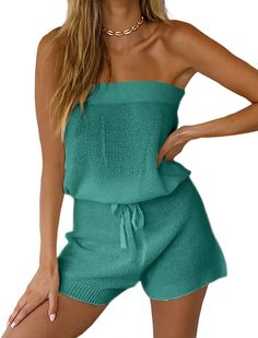 Amazon.com: Chang Yun Womens Summer Jumpsuits Casual Loose Sleeveless Off Shoulder Elastic Waist Romper Loungewear Two Piece Outfits : Clothing, Shoes & Jewelry Matching Loungewear Set, Summer Jumpsuit Casual, Womens Summer Jumpsuits, Summer Jumpsuits, Jumpsuits Casual, Two Piece Outfits, Jumpsuit Summer, Knit Jumpsuit, Casual Rompers