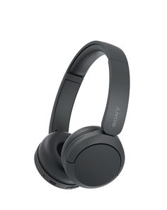 the sony headphones are black and have bluetooths on it's ears