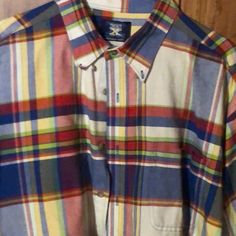 Never Worn. Nice Shirt Casual Multicolor Flannel Shirt, Western Dress Shirts, Whale Shirt, Wrangler Shirts, Vintage Wrangler, Plaid Dress Shirt, Cowboys Shirt, Men's Button Down Shirt, Mens Plaid