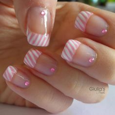 Nail art ideas Fingernail Designs, French Nail Art, Her Nails, French Nail Designs, Striped Nails, Super Nails, Great Nails, Fancy Nails