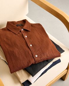 Made from the best linen, and sustainably sourced from Europe, this is the perfect linen shirt. It's breathable and lightweight for those warmer days. And, our 100% linen is certified by OEKO-TEX® Standard 100 and was produced in Business Social Compliance Initiative facilities. European Linens, Linen Shirt, Long Sleeve Shirt, Sleeve Shirt, Long Sleeve Shirts, Mens Outfits, For Men, Long Sleeve