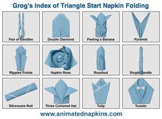 instructions to fold an origami tie in six different styles and colors for beginners