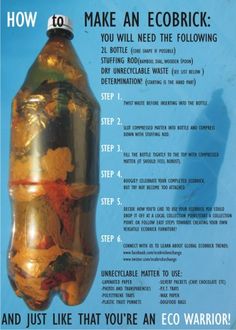 the instructions for how to make an eco - friendly bottle