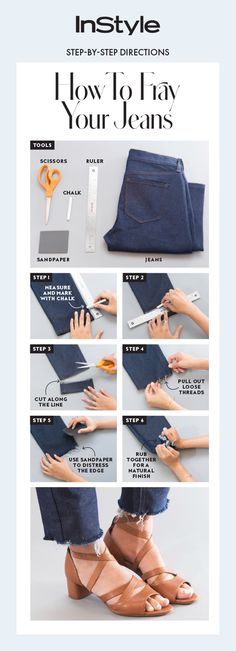 the instructions for how to lay your jeans