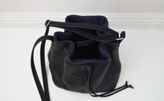 Small black soft leather bucket bag with adjuster Bag Details, Leather Bucket Bag, Leather Bucket, Soft Black, Small Items, Cowhide Leather, Real Leather, Soft Leather, Bucket Bag