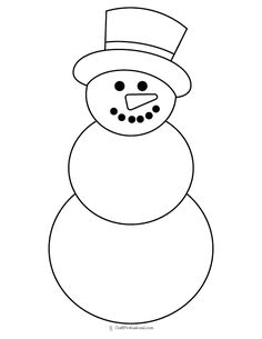 a snowman with a top hat on it's head is shown in black and white