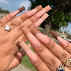 Coffin Nails Designs Fall, Ombre Nails Square, Matte Ombre Nails, Square Long Nails, Beginner Nail Tech, Long Acrylic Nail, Verbal Communication, Pretty Hurts