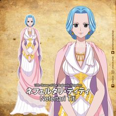 an anime character with blue hair wearing a white dress and pink cape, standing in front of