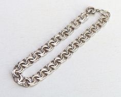 Vintage Sterling silver Bismark chain bracelet, small size. M a r k e d: 830S M e a s u r e s: length 6¾" or 17.5cm, width 6mm  weight 6.52 grams C o n d i t i o n: perfect vintage More Scandinavian sterling silver Bracelets here: https://www.etsy.com/shop/AnteBellumTreasure?section_id=16900285&ref=shopsection_leftnav_10 Please let me know if you have any Q's. Thank you for your interest! Scandinavian Jewelry, Vintage Scandinavian, Bracelet Vintage, Bracelet Argent, Chain Link Bracelet, Silver Bracelets, Vintage Sterling Silver, Sterling Silver Bracelets, Chain Bracelet