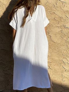 🚚FREE Shipping on orders over $80 ✨ use Code: "Mylook" for Extra Discount at checkout ﻿- 📏Sizing: run a little small 📏 Highlights 1. Perfect for summer: Beat the heat in style with this beach dress!2. Versatile swimwear category: This dress doubles up as a beach cover-up or a casual outfit.3. Ideal for vacations: Get into the holiday mood with this vacation-style dress.4. Modern design: Sleek and chic, this dress is perfect for fashion-forward beach-goers.5. Pure color pattern: Keep it minimalistic yet stunning with this dress's solid color pattern.6. Chic neckline: The V wire neckline adds a touch of elegance to this dress.7. Stay on-trend: This dress is a must-have for those who want to keep up with new fashion trends. Specifications Swimwear Category: Beach Dress, Cover Up, Design: U Cover Up Beach, Coverup Beach, Vacation Style, New Fashion Trends, Swimwear Cover, Women's Swimwear, Beach Dress, Pure Color, The Heat