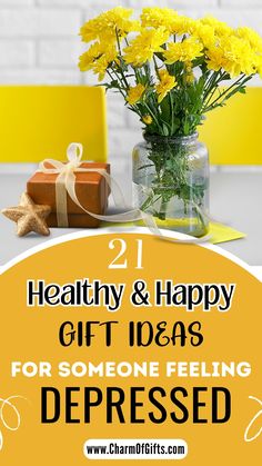 These 21 gift ideas are aimed at relieving sadness for a friend, relative, loved one, etc., feeling depressed at the moment. Happy and motivational gifts to keep them looking at the positive side of things and focusing on the bright side. Great for both men and women alike. #happygift #thinkingofyougift #cheerupgift #positivegifts #meltdepressiongift 21 Gift Ideas, Thoughtful Gift Ideas, Cheer Up Gifts, Get Well Gifts, Happy Gifts