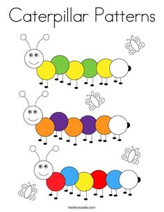 the caterpillar pattern for children to color