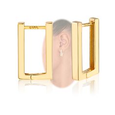 PRICES MAY VARY. Gold Square Hoop Earrings: Package includes one pair of rectangle gold hoop earrings, suitable to wear alone or stacked, and suitable for any occasion. The simple and chic geometric earrings add a touch of elegance to you with a graceful style. Stylish Rectangle Hoop Earrings: 12mm in width, 20mm in length, suitable size for most people. Trendy and minimalist rectangle hoop earrings adopt 0.15oz lightweight design, very easy to put on and take off, and you can't feel the presenc Rectangle Hoop Earrings, Graceful Style, Square Hoop Earrings, Earrings Minimalist, Classic Gold, Geometric Earrings, Jewelry Earrings Hoops, 925 Sterling Silver Earrings, Gold Hoop