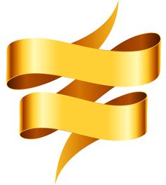 a gold ribbon with an empty space for your text or image to be used as a logo