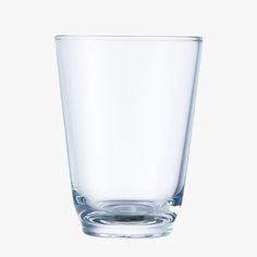 an empty glass on a white background