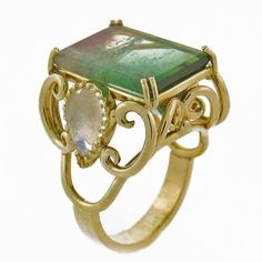 Acotar Fashion, Tourmaline Rings, Rings Luxury, Vintage Cocktail Ring, Contemporary Ring, Vintage Cocktail, Tourmaline Ring, Fantasy Jewelry, Secret Life