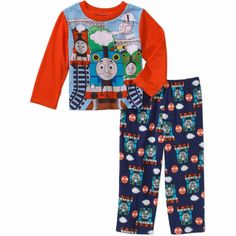 Thomas The Train 2 PC Long Sleeve Shirt Fleece Pants Pajama Set  Boy Size 3T 100% Polyester Toddler Pajamas Boy, Toddler Training Pants, Boys Pjs, Toddler Pajamas, Thomas The Train, Fleece Pajamas, Kids Clothes Boys, Boys Pajamas, Fleece Pants