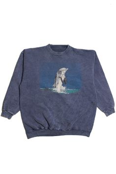 Size: X-Large Color: Blue Material: Polyester / Cotton Made In: USA Decade: 1990s (estimated) Length: 29" Chest Width: 25" Vintage Condition Notes: - Black stains on front. Oversized Blue 90s Sweatshirt, 90s Blue Graphic Print Sweatshirt, 90s Blue Graphic Sweatshirt, Blue 90s Graphic Print Sweatshirt, Black Stains, Vintage Sweatshirt, Dolphins, Mars, Clothing Items