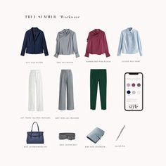 Cool True Summer Outfits, True Summer Work Outfits, True Summer Color Palette Outfits Capsule Wardrobe, House Of Colour Dark Summer Outfits, True Summer Outfits Palette, True Summer Capsule, True Summer Capsule Wardrobe, Muted Wardrobe, True Summer Palette