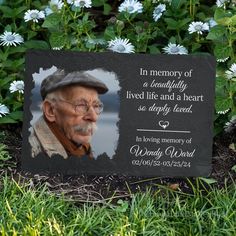 Photo Grave Marker Personalized, Outdoor Memorial Plaque, Remembrance Stone, Memorial Garden Stone, Sympathy Plaque, Gifts for Memorial NOTE: The designs are to be printed on the face of the stone. If you want engraving, please leave a note or message me. Note can't engrave the image and details will appear as gray color on the surface. MEMORIAL STONE makes a considerate sympathy gift for pet owners, offering a beautiful way to honor and remember a beloved pet that has passed away. It provides s Memorial Plaque Ideas, Veterans Memorial Garden, Memorial Plaques Outdoor, Tree Memorial Plaque, Personalized Memorial Stones, Memorial Garden Stones, Memorial Benches, Memorial Poems, Granite Headstones Serafinum.de