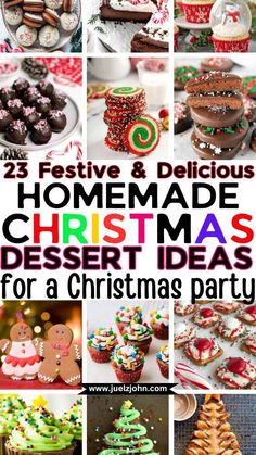 25 festive and delicious homemade christmas dessert ideas for a christmas party or holiday celebration