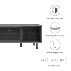 the sideboard is designed to look like an entertainment center