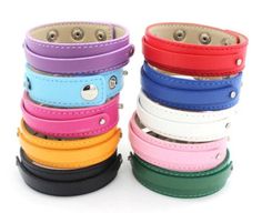 "These snap wristbands can be Personalized with a name and favorite characters in fun band colors and letter colors! The wristbands are cruelty-free and made of a very strong, durable faux leather. The snap closure is adjustable to fit most children ages 2 up to adults. Adjustable from 6\" to 8\". The letter strap fits 8mm slide letters and charms (Not Included and sold separate). This is for the band only. We specialize in Birthday Party's , Favors, Game Ideas etc. Please contact us if you need Cheap Customizable Wristband With Round Beads, Cheap Personalized Wristband For Game Day, Cheap Customizable Birthday Wristband, Cheap Wristband With Letter Print As Gift, Beth Anne, Leather Fits, Snap Bracelets, Kids Bracelets, Wristband Bracelet