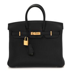 This is an authentic HERMES Togo Birkin 25 in Black. This stunning Birkin handbag is crafted of textured calfskin togo leather in black. The luxurious handbag features looping leather top handles, a cross over flap and a strap closure with gold plated hardware links with a polished padlock including a hanging clochette with keys. The flap opens to a matching chevre leather interior with zipper and patch pockets. Birkin 25 Black, Birkin Handbags, Hermes Birkin 25, Togo Leather, Birkin 25, Hermes Birkin, Leather Interior, Leather Top, Patch Pocket