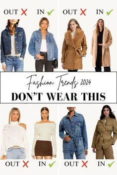 Fashion Don'ts For Women, Earring Trends 2023 2024, Current Fashion 2024, 2024 Autumn Winter Trend, What To Wear 2024, Current Winter Fashion Trends, Spring 2024 Jacket Trends, Winter Spring Outfits 2024, What To Wear Spring 2024