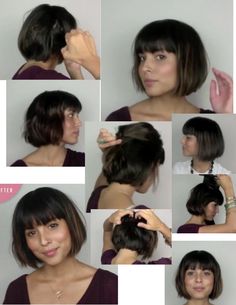 Bobs With Fringe Bangs, Short Bob With Fringe Fine Hair, How To Style Bob, Kort Bob, Style Bob, Angled Bob, Bob With Bangs, Penteado Cabelo Curto, Short Hair With Bangs