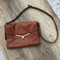 Excellent Pre-Owned Condition! Lovely Congnac Color In A Soft Leather With Gold Hardware. Gold Hardware, Leather Crossbody, Soft Leather, Crossbody Bags, Bag Lady, Leather, Women Shopping, Gold, Color