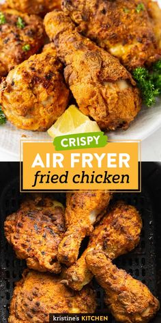 crispy air fryer fried chicken on the grill