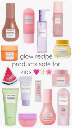 Glow Recipe Products, Kids Skin Care, Watermelon Glow Sleeping Mask, Teen Skincare, Glow Recipe, Safe Skincare, Basic Skin Care Routine, Perfect Skin Care Routine