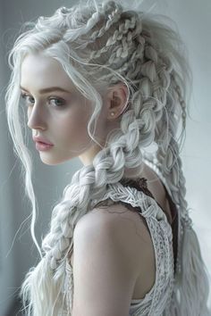 Braids With White Hair, Neck Tats Women, Funny Hairstyles, Neck Tats, Divine Justice, Blonde Instagram, Tiny Hair, Funny Makeup, Plastic Surgery Gone Wrong