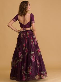 Introducing the stunning wine floral digital organza festival wear lehenga choli from Ethnic Plus! This exquisite ensemble is crafted with precision and attention to detail, making it the perfect choice for weddings and festive occasions like mehendi ceremonies. Let's delve into the benefits and key features of this gorgeous outfit.
The wine color of this lehenga choli exudes sophistication and adds a touch of glamour to your look. It is a timeless and elegant choice for any special event.This s Eid Party Lehenga With Floral Print, Semi-stitched Traditional Wear With Floral Print For Party, Floral Print Choli For Eid Party, Purple Anarkali Lehenga With Floral Embroidery, Purple Floral Embroidery Lehenga For Eid, Traditional Lehenga With Floral Print For Party, Party Semi-stitched Lehenga With Floral Print, Purple Floral Embroidered Lehenga For Eid, Semi-stitched Party Lehenga With Floral Print