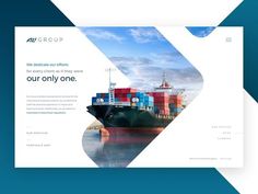 a brochure with an image of a cargo ship and the words, our only one