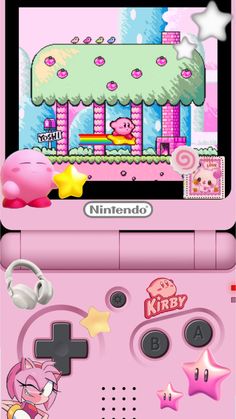 a pink nintendo wii game system