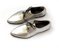 Silver Oxford Shoes For Women, Stylish Metallic Vegan Leather Oxfords Silver Oxford Shoes, Oxford Shoes For Women, Silver Oxfords, Metallic Oxfords, Shoes For Running, Hipster Shoes, Oxford Shoes Outfit, Oxford Shoes Men, Shoe Last