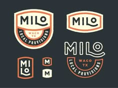 various logos and emblems for mexican food company, mio logo design, branding design, graphic design, brand identity, packaging design, label design, print design, badge design, package design, person, the creator, product labels, ty art, vintage, lettering design