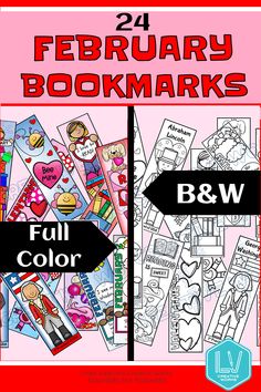 the bookmarks are full and color for children to learn how to use them in their books