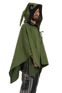 This cosy mens poncho has a great big wizard hood, perfect for LARP, cosplay and festivals. Made from thick cotton canvas and lined with fleece. One size fits all. THIS LISTING IS FOR ARMY Also available in Black or Brown Code: POTTER PONCHO (MPH001) Fall Cotton Costume Outerwear, Cotton Costume Outerwear For Fall, Oversized Hooded Festival Outerwear, Hooded Winter Cape For Costumes, Hooded Winter Cape For Costume Events, Hooded Winter Cape For Cosplay, Winter Hooded Cape For Cosplay, Hooded Winter Cape For Fantasy Events, Cotton Outerwear For Halloween Cosplay