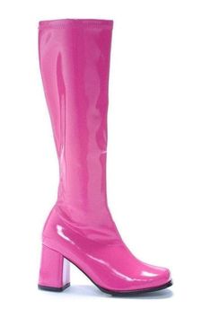 GOGO GoGo Boot | Fuchsia Patent-Ellie Shoes-SEXYSHOES.COM Ellie Shoes, Gogo Boots, Kingdom Hearts, Knee Boots, Heel Height, Zipper, Heels, Boots, The Originals